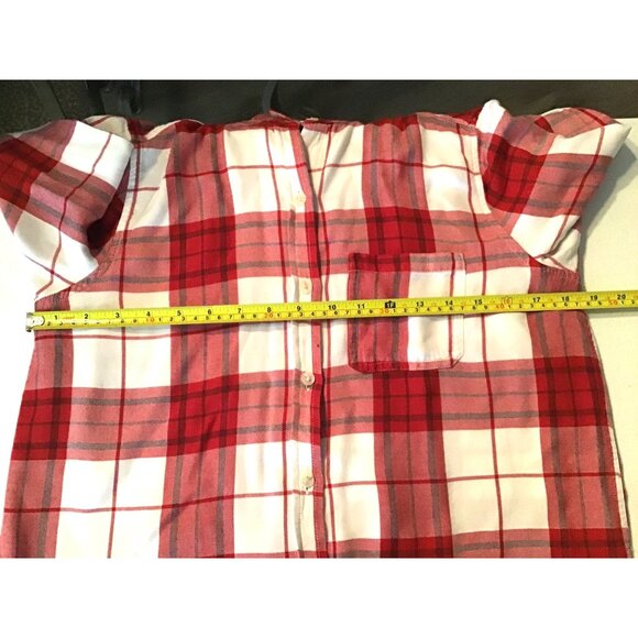 Universal Thread Womens Red & White Plaid Long Sleeve Button-Up Shirt Size S - Picture 5 of 7